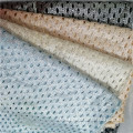 light blue color Nylon cotton lace foil fabric